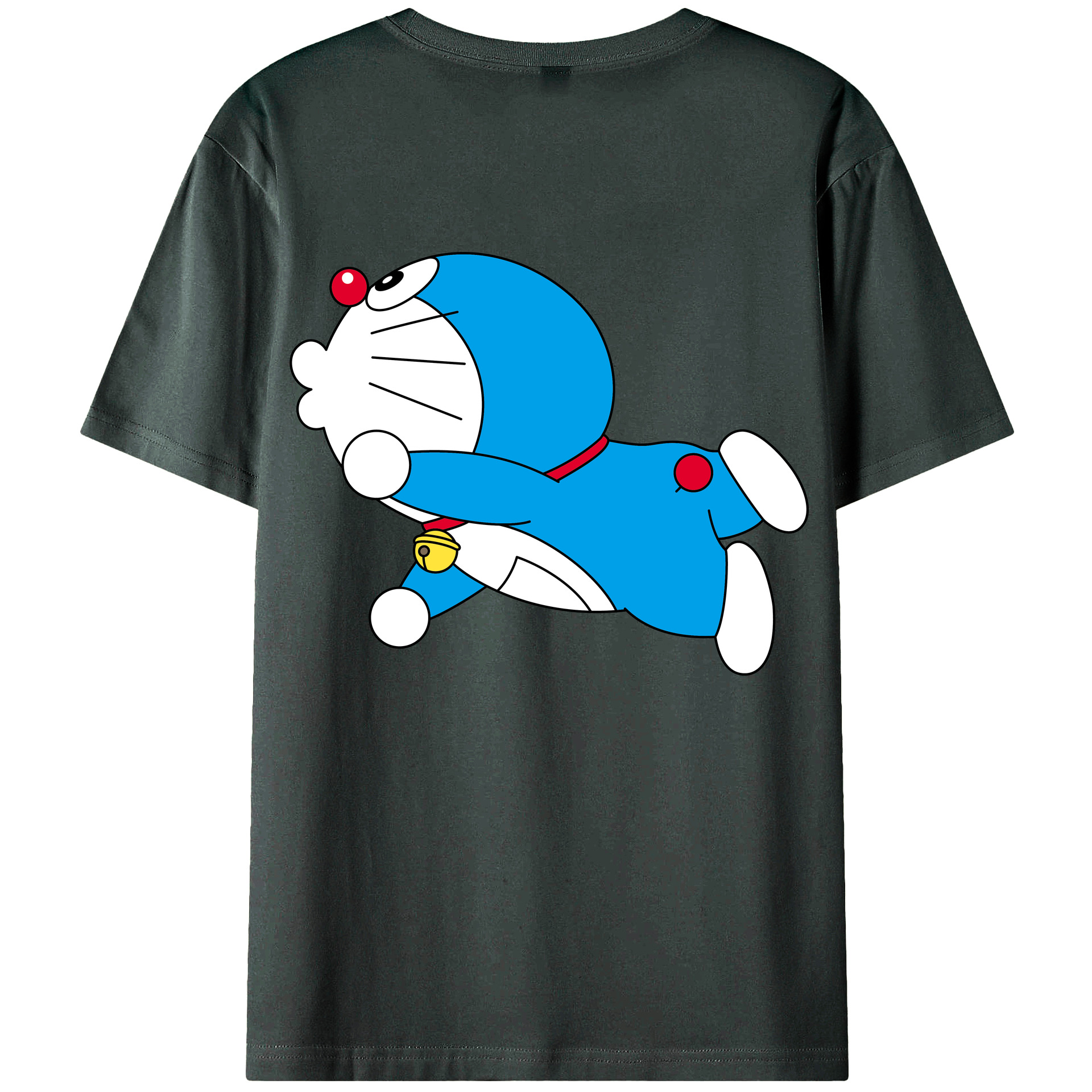 （画像用） ドラえもん Doraemon 綿100％ メンズ半袖Tシャツ（バックプリント） 通気性